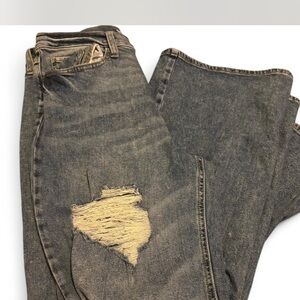 SO High Rise Wide Leg Ripped Jeans